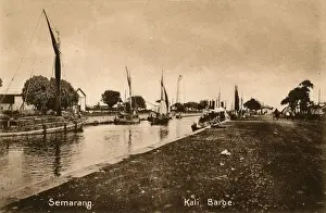 Kali Baroe canal, Semarang, North Java, Indonesia