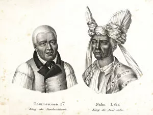 Ethnography Collection: Kamehameha I, King of Hawaii, and Naba Leba, Queen of Solor