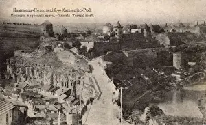 Hillside Prints: Kamianets-Podilskyi, Ukraine - Turkish Bridge and Castle