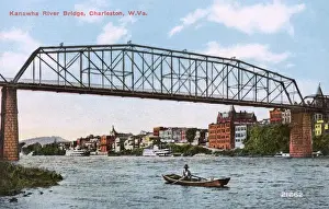 Charleston Prints: Kanawha River Bridge, Charleston, West Virginia, USA