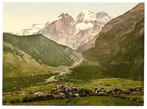 Kandersteg, Hotel Victoria and Blumlisalp, Bernese Oberland