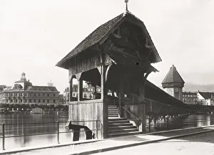 The Kapellbrucke, River Reuss Lucerne Luzern, Switzerland