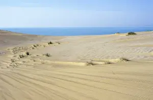 Karakum Prints: Karakum Desert - sand dunes - encroaching on Caspian