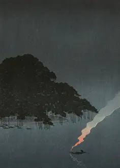 Pines Prints: Karasaki pines at night