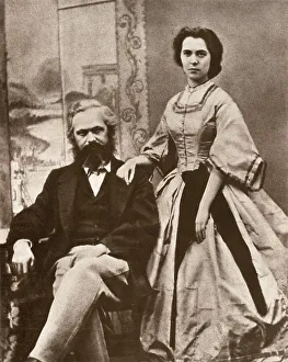 Karl Marx and his wife, Jenny (nee von Westphalen)