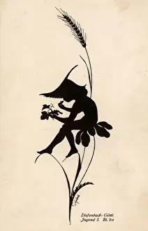 Karl Wilhelm Diefenbach silhouette from Divine Youth series