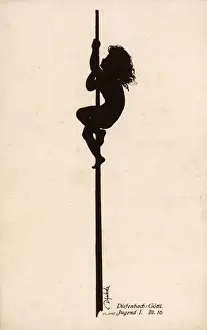 Karl Wilhelm Diefenbach silhouette from Divine Youth series