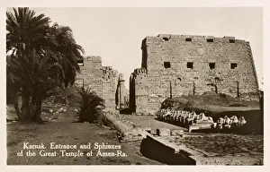 Pharoah Prints: Karnak Temple Complex, Egypt - Entrance and Sphinxes
