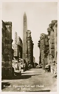 Pharoah Prints: Karnak Temple Complex, Egypt - Hypostyle Hall and Obelisk