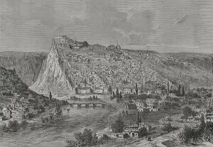 Minarets Prints: Kars. Panoramic view of the city during Russian rule