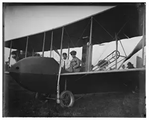 Air Plane Prints: Katharine Wright, wearing a leather jacket, cap, and goggles