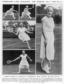 Mlle Prints: Kathleen McKane and Suzanne Lenglen, tennis players