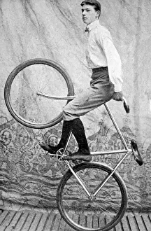 Hippodrome Prints: Kaufmann Trick cyclist at the London Hippodrome, 1901
