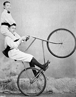 Cyclists Collection: Kaufmann Trick Cyclists at the London Hippodrome, 1901