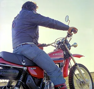 Kawasaki Prints: Kawasaki KL 250 motorbike