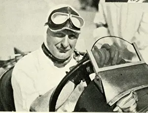 Kaye Don at the wheel of his racing car