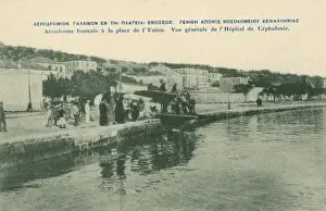 Kefalonia Prints: Kefalonia - French Seaplane on the Quay