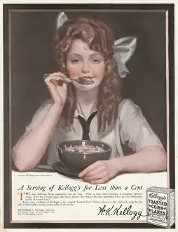 Kellogg Prints: Kelloggs Advert / Sat. Post