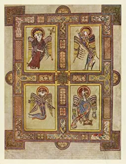 Manuscripts Collection: Kells : Evangel Symbols