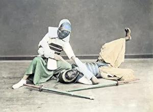 Images Dated 14th October 2015: Kendo, fencing, Japan, circa 1880s
