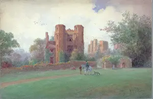 Quatremain Prints: Kenilworth Castle Landscape scene England Watercolour
