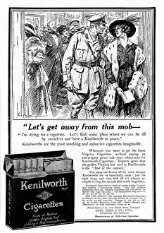 Kenilworth cigarettes advertisement, WW1