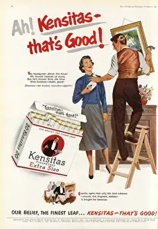 Smoker Prints: Kensitas cigarettes advertisement, 1953