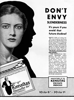 Loss Gallery: Kensitas cigarettes advertisement - they re slimming