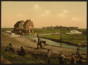 Marken Prints: Kerkenbuurt, the harbor, Marken Island, Holland