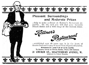 Images Dated 19th February 2018: Kettners advertisement, 1907