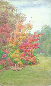 Ashburner Prints: Kew Gardens London Garden Flowers Watercolour