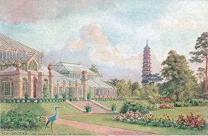Temperate Prints: Kew Gardens, The Temperate House and the Pagoda, London