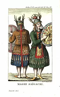 Giovanni Collection: Khakas or Khakass shamans from Saygachi, near