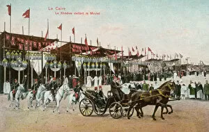 Carriages Collection: Khedive visiting the Mūled en-Nabi festivity in Cairo