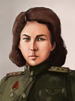 Heroine Collection: Khiuaz Dospanova, Khazak pilot and national heroine