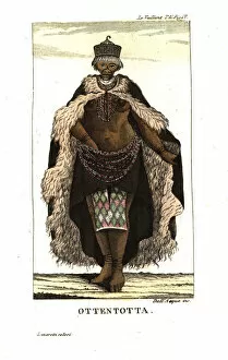 Khoikhoi (Hottentot) woman in full dress