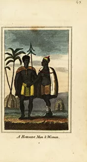 Zulu Gallery: Khoikhoi man and woman, South Africa, 1818