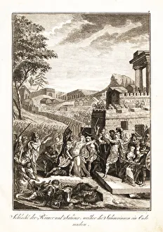 Fact Prints: Kidnapped Sabine women stop the war between the Romans and Sabin