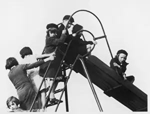 Play Ground Prints: Kids on a Slide