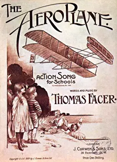 Kids Watching Aeroplane Date: 1909