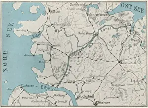 Kiel Prints: Kiel Canal Map