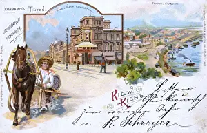 Drives Prints: Kiev, Ukraine - Dnieper River, Khreshchatyk Street and sled