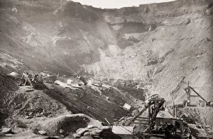Southafrica Prints: Kimberley Diamond Mine Griqualand West, South Africa