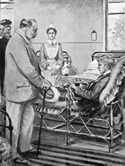 Images Dated 29th August 2019: Kind Edward VII visits the Newmarket Workhouse