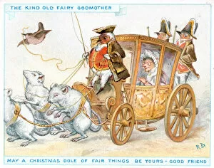 The Kind Old Fairy Godmother on a Christmas card