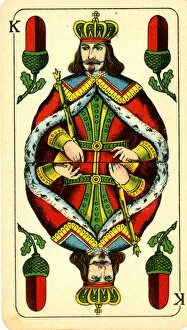 Acorn Gallery: King of Acorns, German Playing Card