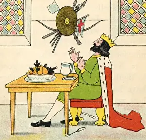 Pies Prints: The King admires his blackbird pie