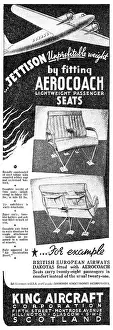 King Aircraft Corporation - Aerocoach Aircraft Seats. 1949