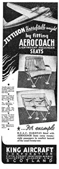 Corp Prints: King Aircraft Corporation Aerocoach Passenger Seats
