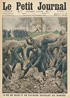 Defending Prints: KING ALBERT DIGS TRENCH